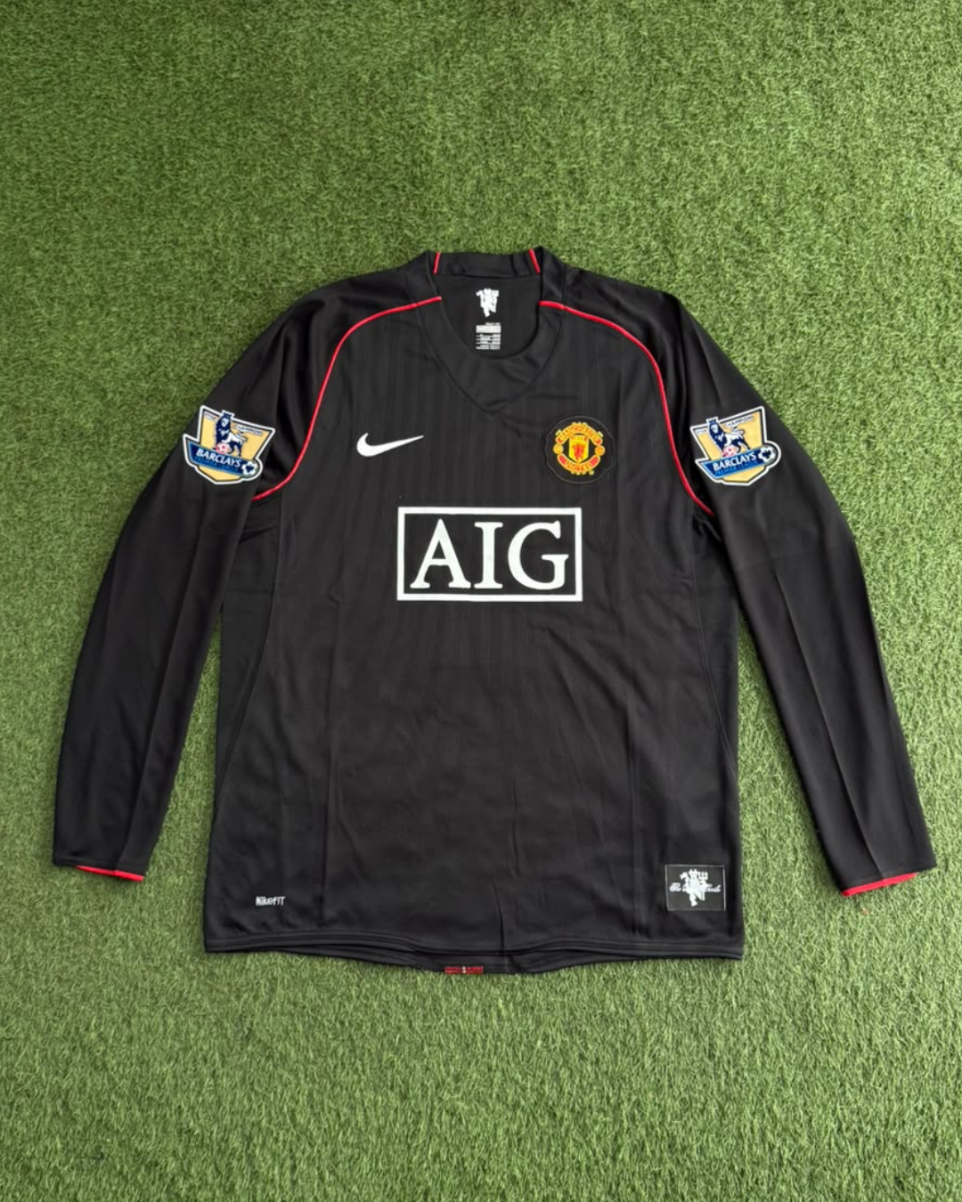 Jersey Manchester United 2008 Negro - frente