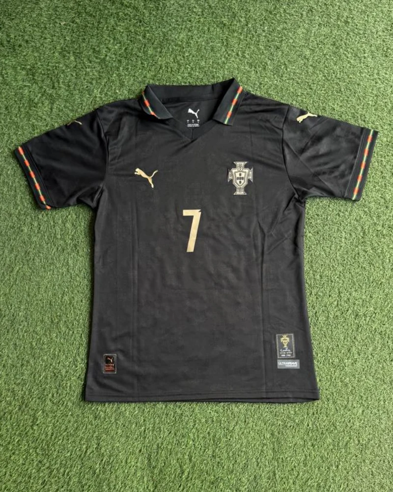 Portugal Ronaldo #7 Actual 2026 - Edición Especial Pantera Negra (Manga Corta)